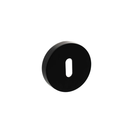 Quality image of Senza Pari Key Escutcheons on Round Rose - Matt Black | Sku. sproesckmb | available from Trade Door Handles.