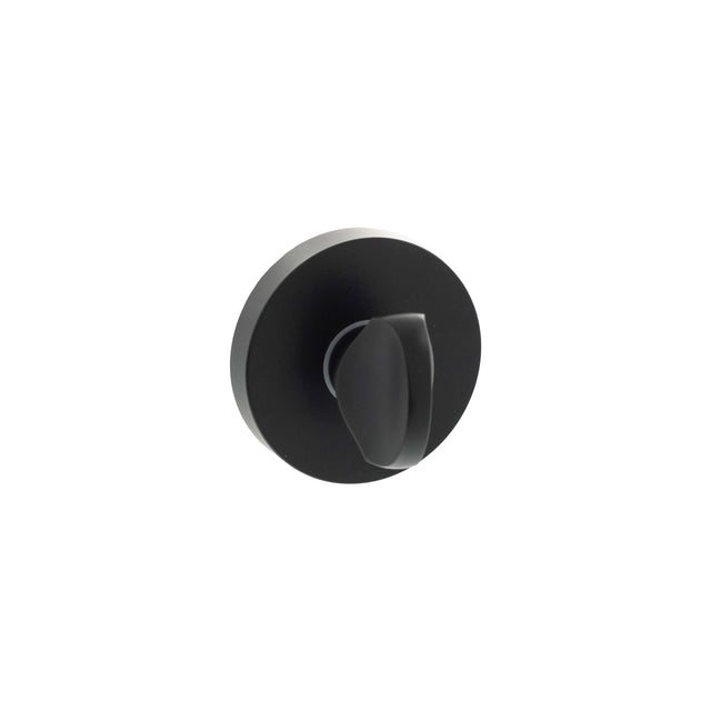 Quality image of Senza Pari WC Turn and Release on Minimal Round Rose - Matt Black | Sku. sprwcmb | available from Trade Door Handles.
