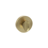 Quality image of Senza Pari WC Turn and Release on Minimal Round Rose - Satin Brass | Sku. sprwcsb | available from Trade Door Handles.