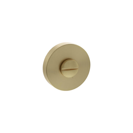 Quality image of Senza Pari WC Turn and Release on Minimal Round Rose - Satin Brass | Sku. sprwcsb | available from Trade Door Handles.