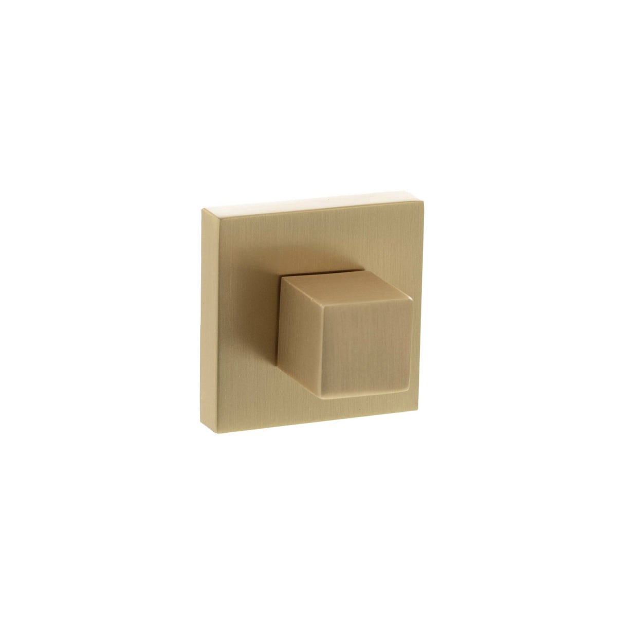 Quality image of Senza Pari WC Turn and Release on Minimal Square Rose - Satin Brass | Sku. spwcsb | available from Trade Door Handles.