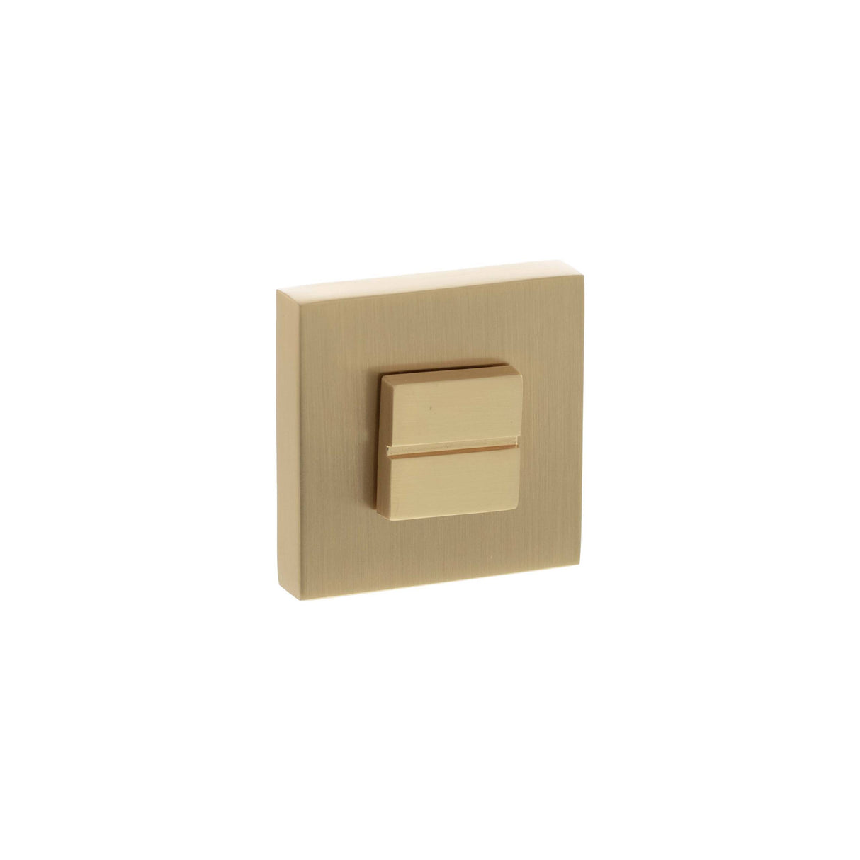 Quality image of Senza Pari WC Turn and Release on Minimal Square Rose - Satin Brass | Sku. spwcsb | available from Trade Door Handles.