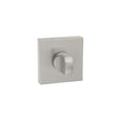 Quality image of Senza Pari WC Turn and Release on Flush Square Rose (bolt through fixing only) - Satin Nickel | Sku. spwcsn | available from Trade Door Handles.