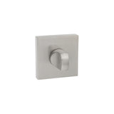 Quality image of Senza Pari WC Turn and Release on Flush Square Rose (bolt through fixing only) - Satin Nickel | Sku. spwcsn | available from Trade Door Handles.