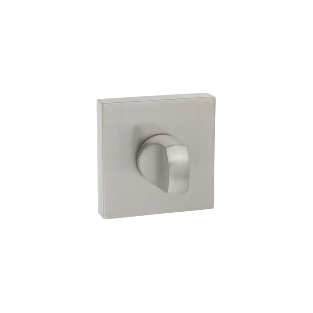 Quality image of Senza Pari WC Turn and Release on Flush Square Rose (bolt through fixing only) - Satin Nickel | Sku. spwcsn | available from Trade Door Handles.