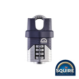 This is an image of Squire - Vulcan Combination Padlock - Boron Closed Shackle - VULCAN COMBI 40CS 40mm (1 Each Blister Pack) SQR701001