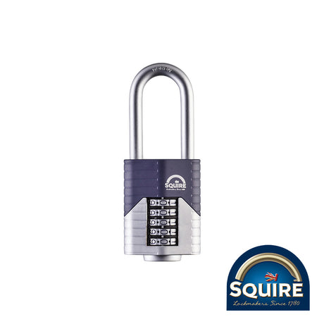 This is an image of Squire - Vulcan Combination Padlock - Boron 2.5" Long Shackle - VULCAN COMBI 60/2.5 60mm (1 Each Blister Pack) SQR701010