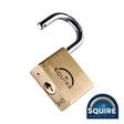 This is an image of Squire - Premium Brass Lion Padlock - LN4 40mm (1 Each Blister Pack) SQR701113