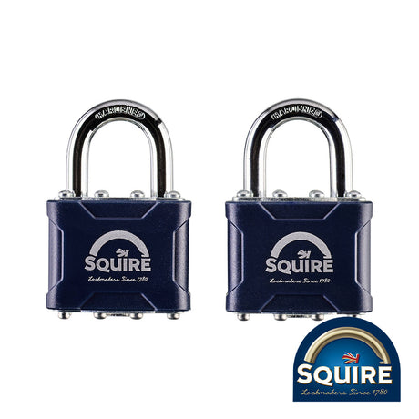 This is an image of Squire - Stronglock Laminated Padlock - Keyed Alike - 35T 40mm (2 Pieces Blister Pack) SQR701291