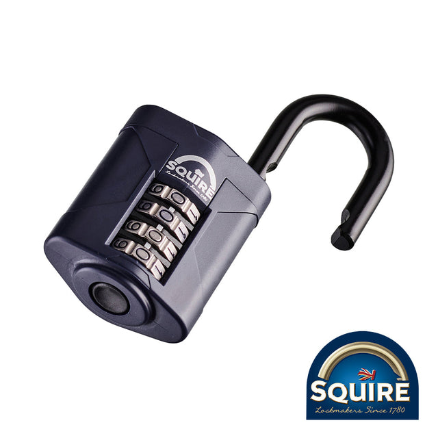 This is an image of Squire - Combination Padlock - Steel Open Shackle - CP50 50mm (1 Each Blister Pack) SQR701320