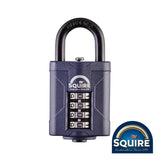 This is an image of Squire - Combination Padlock - Steel Open Shackle - CP40 40mm (1 Each Blister Pack) SQR701367