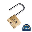 This is an image of Squire - Premium Brass Lion Padlock - 2.5" Stainless Steel Shackle - LN4S/2.5 40mm (1 Each Blister Pack) SQR701401