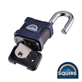 This is an image of Squire - Stronghold Padlock - Open Shackle - SS50P5 50mm (1 Each Blister Pack) SQR701426