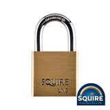 This is an image of Squire - Premium Brass Lion Padlock - Stainless Steel Shackle - LN3S 30mm (1 Each Blister Pack) SQR701482
