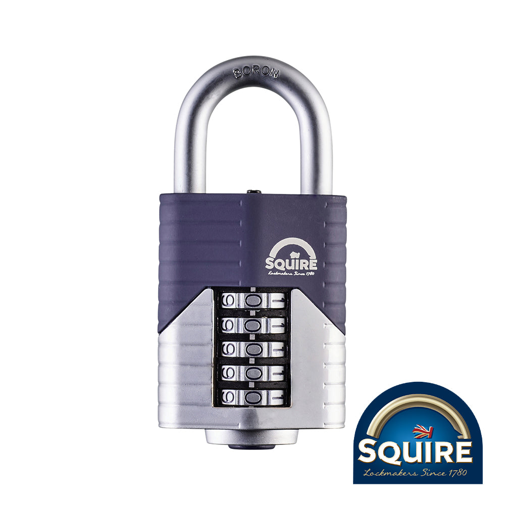 This is an image of Squire - Vulcan Combination Padlock - Boron Open Shackle - VULCAN COMBI 60 60mm (1 Each Blister Pack) SQR701756