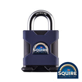This is an image of Squire - Stronghold Padlock - Open Shackle - SS50S 50mm (1 Each Blister Pack) SQR701789