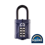This is an image of Squire - Combination Padlock - Steel 1.5" Long Shackle - CP50/1.5 50mm (1 Each Blister Pack) SQR701841