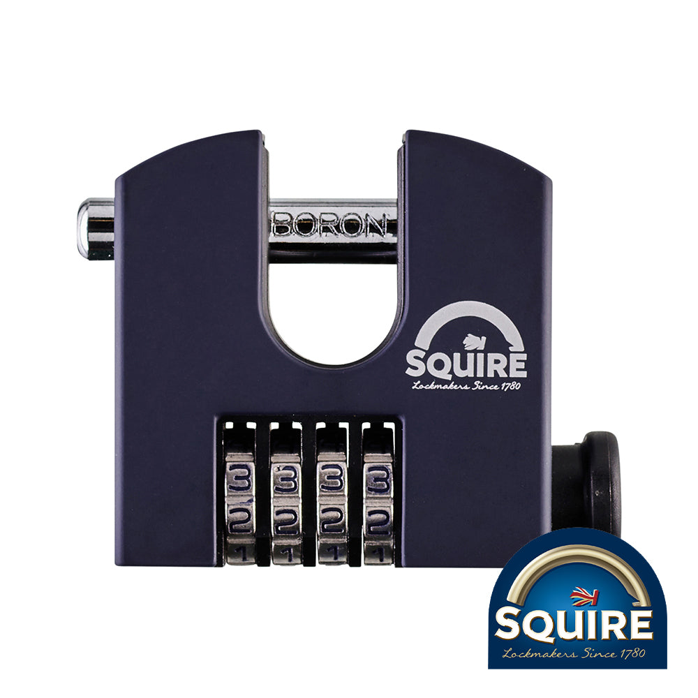 This is an image of Squire - 4 Wheel Combination Block Lock - SHCB65 65mm (1 Each Blister Pack) SQR701843
