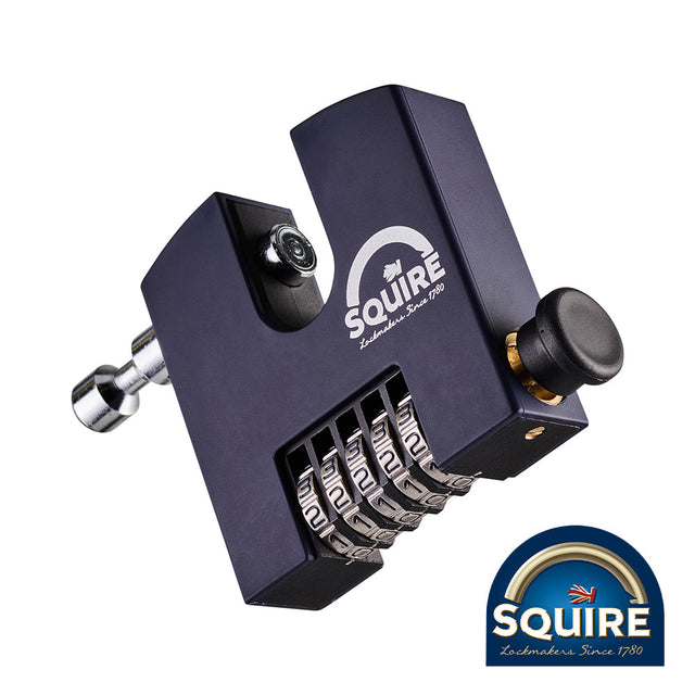 This is an image of Squire - 5 Wheel Combination Block Lock - SHCB75 75mm (1 Each Blister Pack) SQR701961