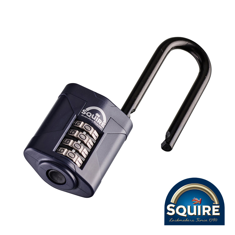 This is an image of Squire - Combination Padlock - Steel 2.5" Long Shackle - CP50/2.5 50mm (1 Each Blister Pack) SQR701992