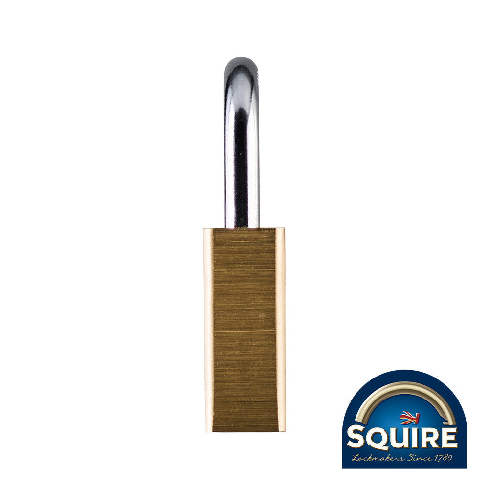 This is an image of Squire - Premium Brass Lion Padlock - Stainless Steel Shackle - LN4S 40mm (1 Each Blister Pack) SQR701997