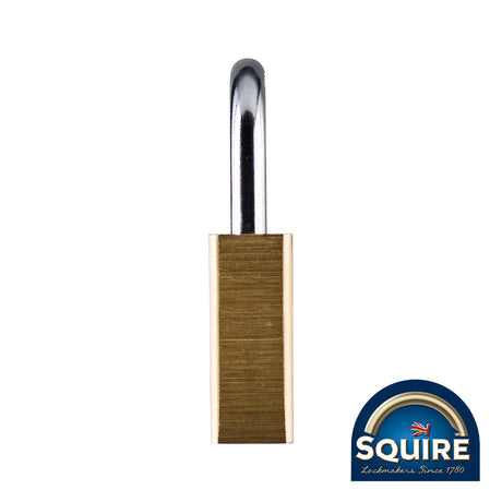 This is an image of Squire - Premium Brass Lion Padlock - Stainless Steel Shackle - LN4S 40mm (1 Each Blister Pack) SQR701997