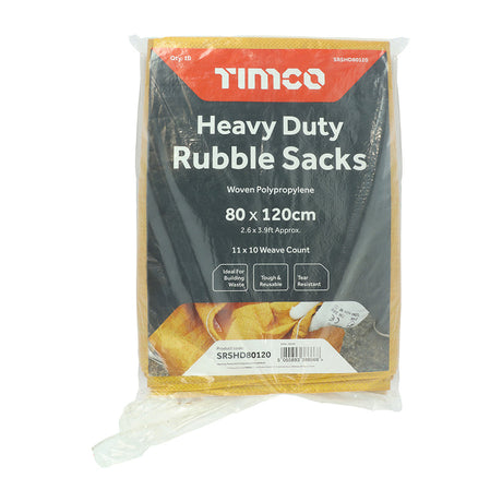 This is an image of Timco - Rubble Sacks - Heavy Duty 80 x 120cm (10 Pieces Bag) SRSHD80120