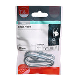 This is an image of Timco - Snap Hooks - Steel 60mm - (3 PCS TIMpac) SSHOOKP