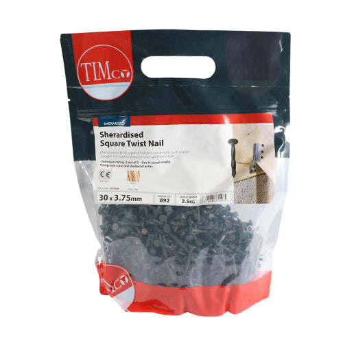 This is an image of Timco - Square Twist Nails - Sherardised 30 x 3.75mm (2.5 Kg TIMbag) SST30LB