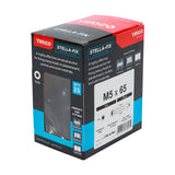 This is an image of Timco - Stella Fix Universal Anchors - TX - Pan - Black M5 x 65mm - (25 PCS Box) STBLACK65