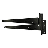This is an image of Timco - Pair of Strong Tee Hinges - Black 10" (1 Pairs TIMbag) STH10B