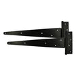 This is an image of Timco - Pair of Strong Tee Hinges - Black 14" (1 Pairs Plain Bag) STH14BB