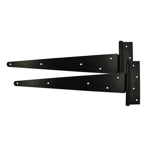 This is an image of Timco - Pair of Strong Tee Hinges - Black 16" (1 Pairs TIMbag) STH16B