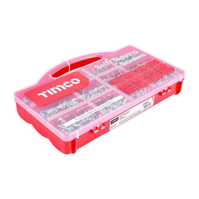 This is an image of Timco - Metal Tapping Screws - Mixed Tray - PZ - Self-Tapping - Zinc - (1305 PCS Tray) STSTRAY