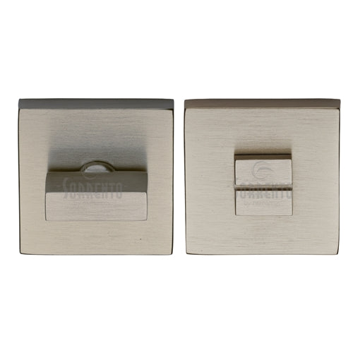 Sorrento Thumbturn & Emergency Release on Concealed Square Plate Satin Nickel on Zinc Finish sc-sq4035-sn