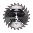 This is an image of Timco - Handheld Cordless Circular Saw Blade 136 x 10 x 24T (1 Each Clamshell) T1361024