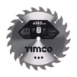 This is an image of Timco - Handheld Cordless Circular Saw Blade 165 x 10 x 24T (1 Each Clamshell) T1651024