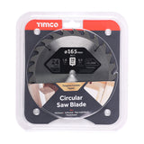 This is an image of Timco - Handheld Cordless Circular Saw Blade 165 x 10 x 24T (1 Each Clamshell) T1651024