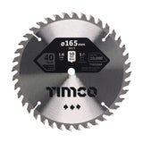 This is an image of Timco - Handheld Cordless Circular Saw Blade 165 x 10 x 40T (1 Each Clamshell) T1651040