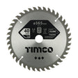 This is an image of Timco - Handheld Cordless Circular Saw Blade 165 x 20 x 40T (1 Each Clamshell) T1652040