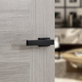Quality image of Tupai Rapido RetaLine Rillo Lever Door Handle on Long Rose - Pearl Black | Sku. t2275lmb | available from Trade Door Handles.