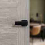 Quality image of Tupai Rapido CurvaLine Turis Lever Door Handle on Square Rose - Pearl Black | Sku. t2732smb | available from Trade Door Handles.