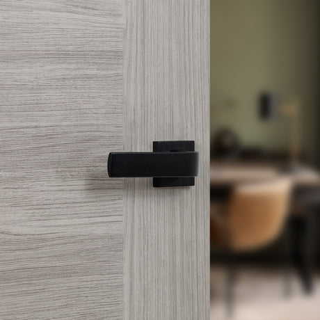 Quality image of Tupai Rapido CurvaLine Turis Lever Door Handle on Square Rose - Pearl Black | Sku. t2732smb | available from Trade Door Handles.