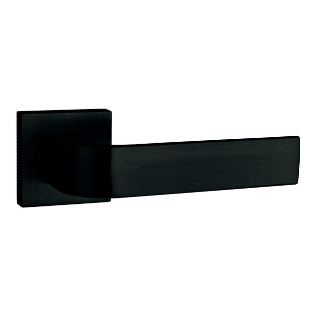 Quality image of Tupai Rapido CurvaLine Turis Lever Door Handle on Square Rose - Pearl Black | Sku. t2732smb | available from Trade Door Handles.