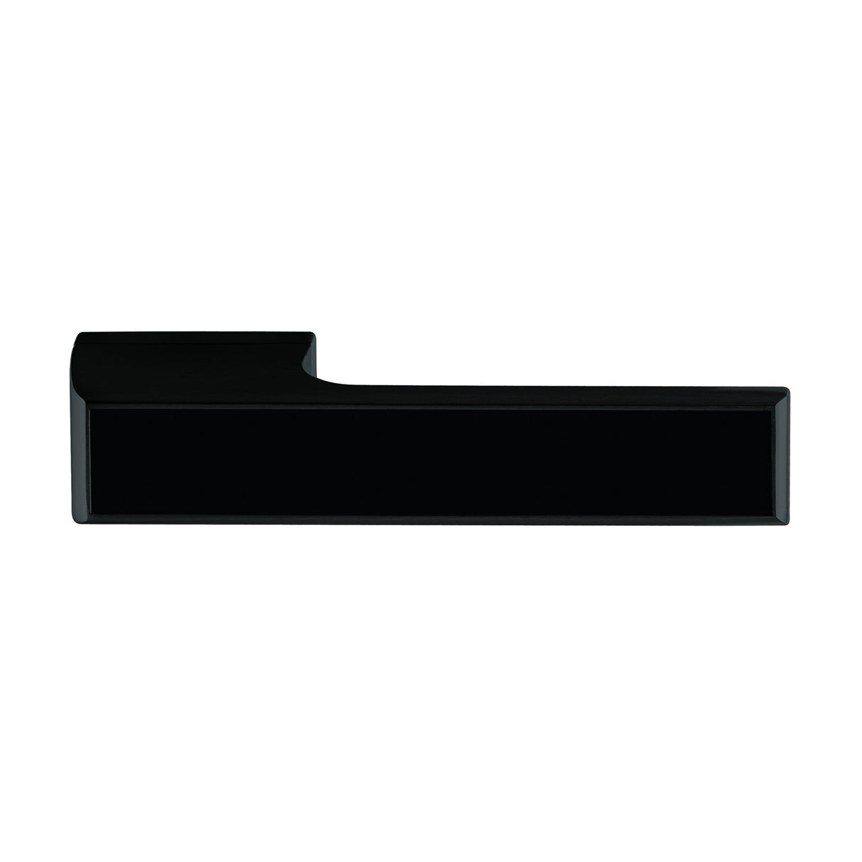 Quality image of Tupai Rapido VersaLine Tobar Lever Door Handle on Long Rose - Matt Black Decorative Plate - Matt Black | Sku. t3089lmbmb | available from Trade Door Handles.