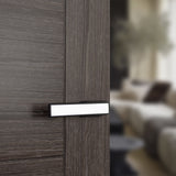 Quality image of Tupai Rapido VersaLine Tobar Lever Door Handle on Long Rose - White Decorative Plate - Matt Black | Sku. t3089lwhmb | available from Trade Door Handles.