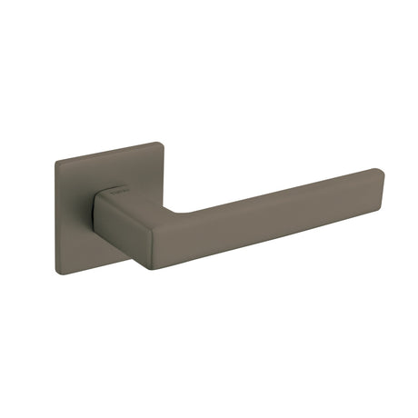 Quality image of Tupai Rapido 5S Line Portel Lever Door Handle on 5mm Slimline Square Rose - Titanium | Sku. t3095s5stt | available from Trade Door Handles.