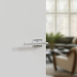Quality image of Tupai Rapido RetaLine Tavira Lever Door Handle on Long Rose - (Without Decorative Plate) - Satin Chrome | Sku. t3098lsc | available from Trade Door Handles.