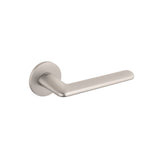 Quality image of Tupai Rapido 5S Line Tavira Lever Door Handle on 5mm Slimline Round Rose - Pearl Nickel | Sku. t3098r5spl | available from Trade Door Handles.