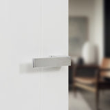 Quality image of Tupai Rapido RetaLine Panela Lever Door Handle on Long Rose - Satin Chrome | Sku. t3099lsc | available from Trade Door Handles.